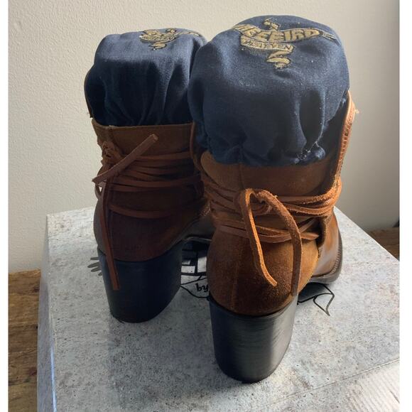 Freebird by Steven Casey Cognac Ankle Boots size 10 - Picture 3 of 7